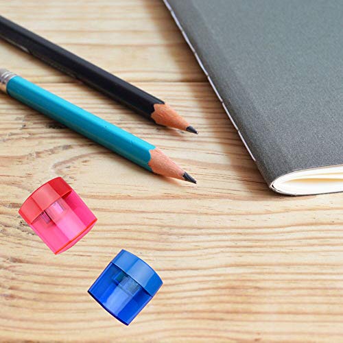 24 Pcs Double Hole Oval Shaped Pencil Sharpener, Manual Pencil Sharpener Hand Pencil Sharpener With Cover And Receptacle For School Home And Office Supply (24Pcs) #TOP3