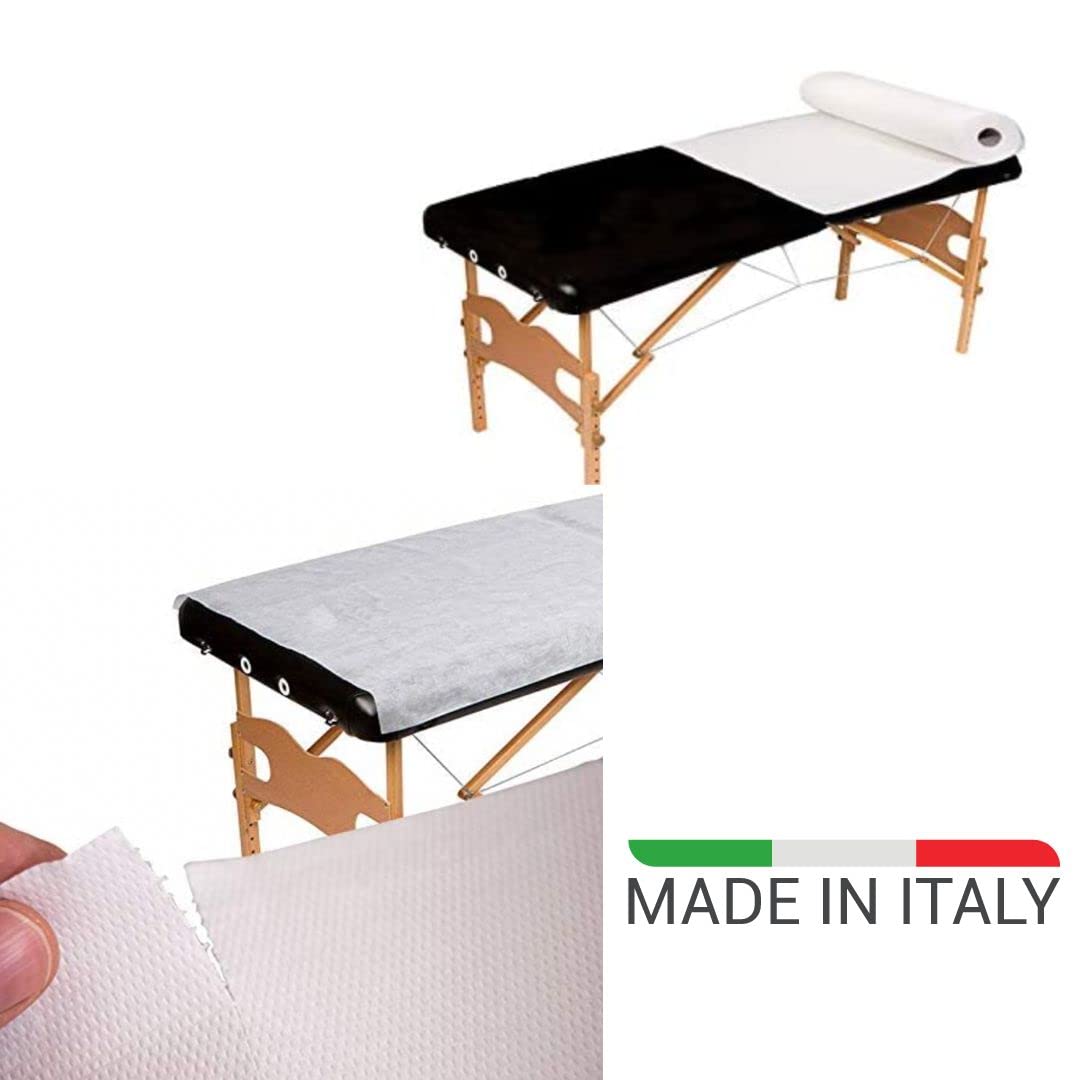 ZPAPER - Lenzuolino Medico - 6 rotoli Carta Pura Cellulosa, altezza 60cm, 2 veli, Rotoli per studi medici, estetisti, fisioterapisti, SPA (1)