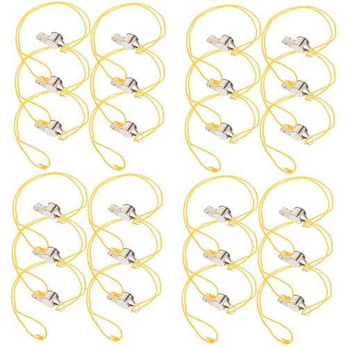 24 silbatos de seguridad con cordón para deportes y camping miniatura 1