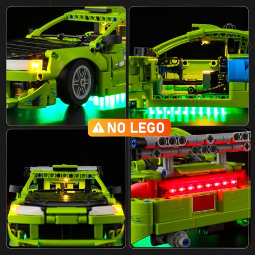 Image of LIGHTAILING Led Light Compatible with Lego-42229 Fast and Furious Mitsubishi Eclipse Car - Easy Install, Hidden Wiring, Home Decor & Gift-Ready (Model Not Included)