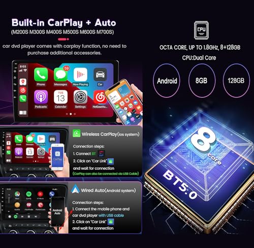 Radio de coche Doble DIN Android 12 de 9 pulgadas para Outlander 1 M200S 3