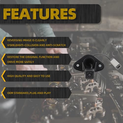 Image of Dasbecan Rear View Back Up Camera for Subaru Legacy Outback 2010-2014 HD | With Bracket Night Vision Waterproof Sturdy ABS Shell Reversing Parking Assist Camera Replaces 86267AJ10B 86267AJ10A
