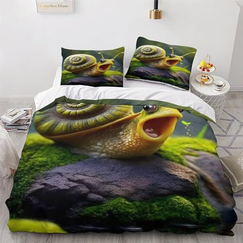 Parure de lit escargots 3D hypoallergénique pour enfants - 4