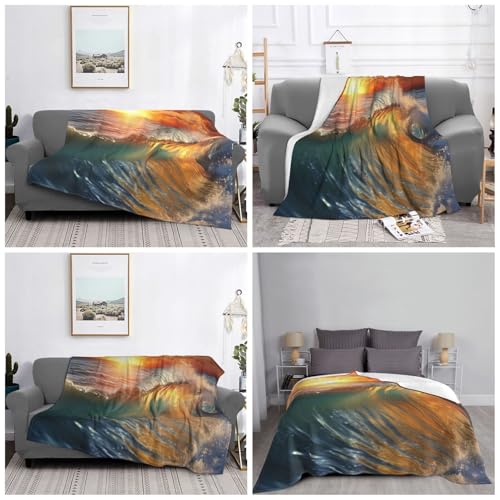 Couverture pelucheuse océan 203x152 cm double face douce - 7