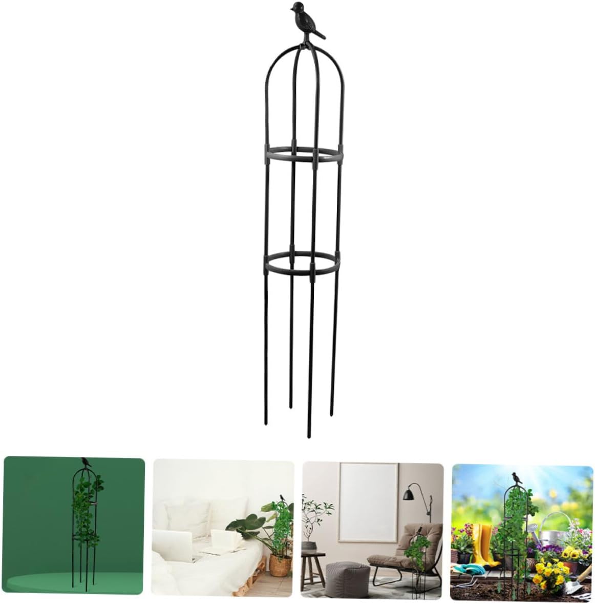 Elegant Iron Plant Stake Support Versatile Climbing Rack for Flowers Vines Outdoor Garden Tool