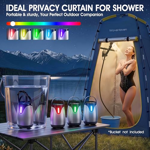 WaveHaven Portable Shower with LED Display