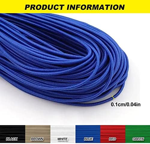 Elastic Cord, 1mm x 100m Bracelet String Elastic Beading Thread Stretchy Strings Coloured Elastics String for Bracelet Necklaces Jewelry Making Craft