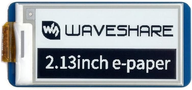 2.13 Inch E-Paper E-Ink Display Module for Microcontrollers, 250x122 Resolution, Black White SPI Interface, Low Power for IoT DIY Projects SKU-19406