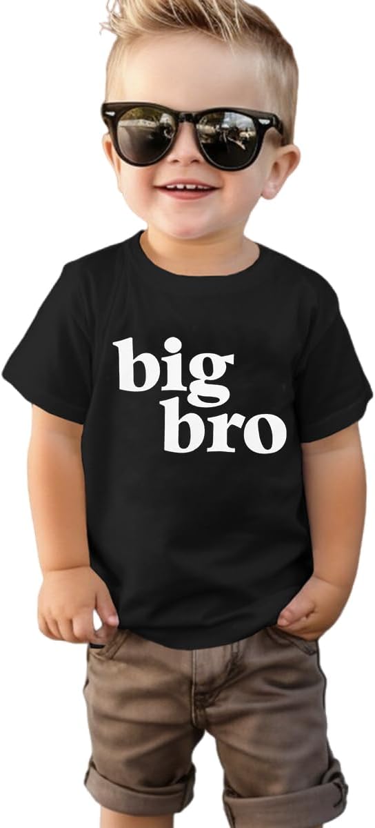 SOFEON Big Brother Shirt for Toddler Baby Boy Promoted to Big Bro Announcement T-Shirt Kids Summer Short Sleeve Tees Top