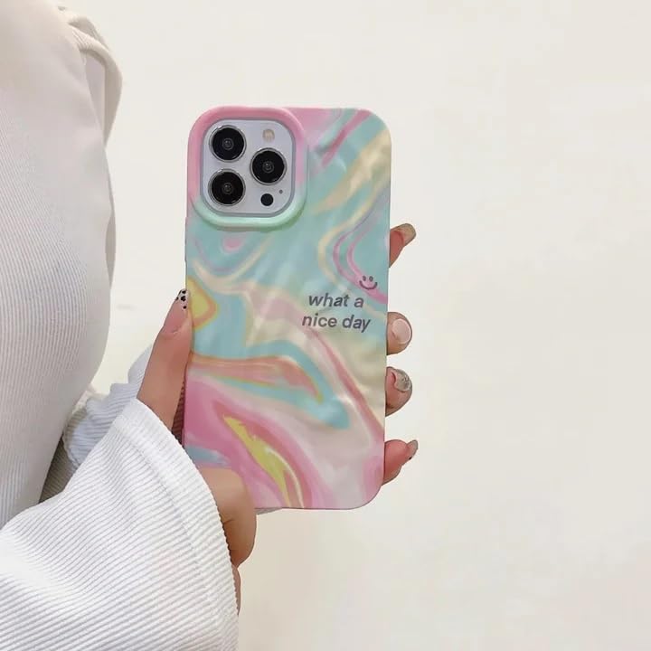 Image of COVERLY for iPhone 14 Pro Max 3D Luxury Rainbow Nice Day Phone Case,Premium Texture Trendy Retro Cute Multi Artistic Cool Design -Aesthetic Shades Love Heart Princess Cover for Apple iPhone 14 Pro Max