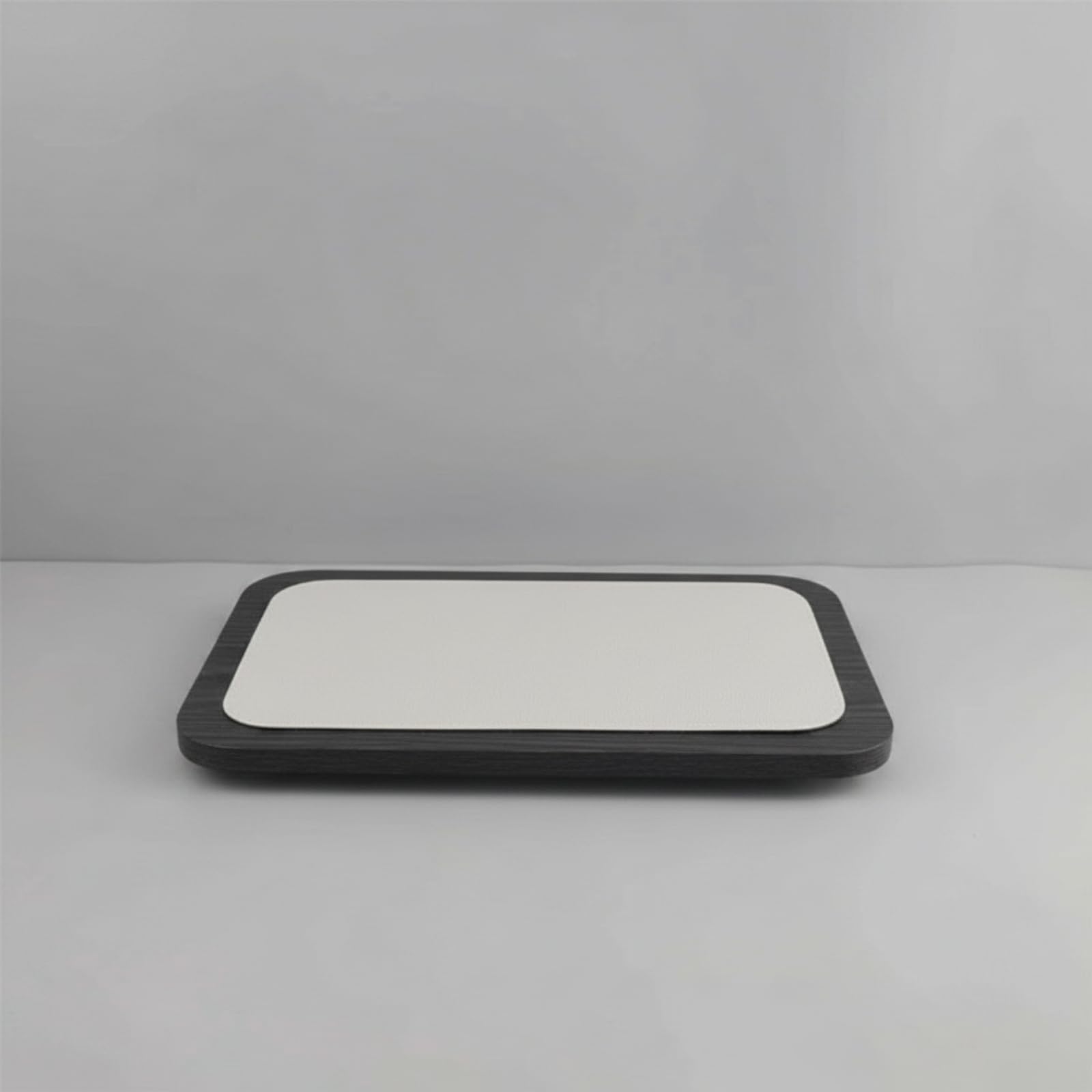 Vassoio con Interno in Materiale, Grigio, Grande 45 30 3.5cm | Minimalista, Moderno, Svuotatasche, per Comò