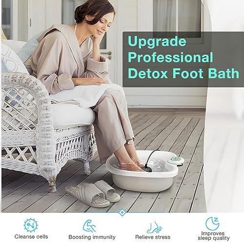 VnioLife Ionic Foot Bath Detox Machine with Slipper, Portable Ionic Foot Detox Chi Cleanser | Home Use, Beauty Salon Holiday Gift