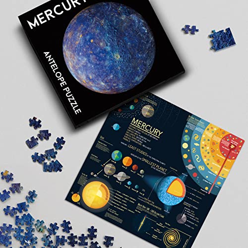 Antelope - 1000 Piece Mercury Jigsaw Puzzle for Adults, Space Planet Round Circle Solar System Puzzle, High Resolution, Matte Finish, No Dust by ANTELOPE - Used condition - Image 5