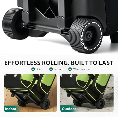 image for GoHimal Double Roller 2 Ball Bowling Bag with Separate Shoe Compartmen