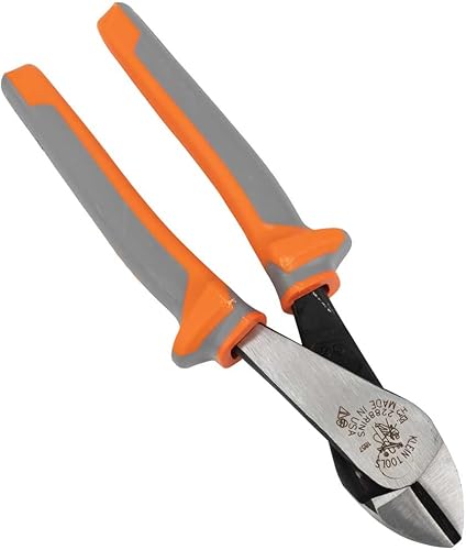 Miniatura 13 de Klein Tools 2288RINS Alicates cortadores diagonales aislados de 1000 V, fabricados en Estados Unidos, diseño de alto apalancamiento, cuchillos