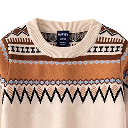 Toddler Kids Boys Classic Sweater Long Sleeve Knitted Pullover Autumn Winter Warm Knitwear Tops (A, 18-24 Months)3