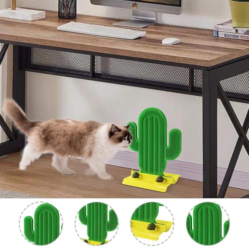Scratcher de gatito de sisal resistente con juguetes interactivos para garras 3