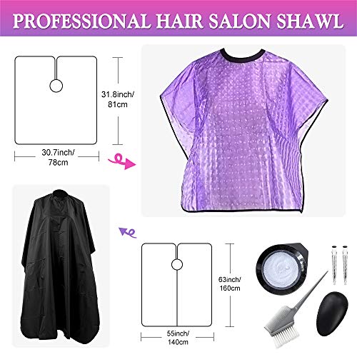 Hair Dye Kit 20 Pieces Hair Dye Brush, Hair Dye Gloves, Hair Dye Bowl, Hair Dye Brush Applicator, Hair Dye Brush And Bowl Set For Salon And Home DIY(Purple)