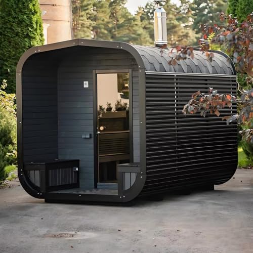 Spacious Outdoor Sauna 4 Person Traditional Wood Electric Sa