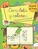  Completa y colorea: Dibuja, completa el dibujo y colorea 50 animales geniales en gran formato  Entre cada animal, hay una página vacía para dejar ... niño Para niñas & niños a partir de 3 años