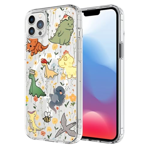 Coque iPhone 15 protection transparente MagSafe silicone dinosaure fine