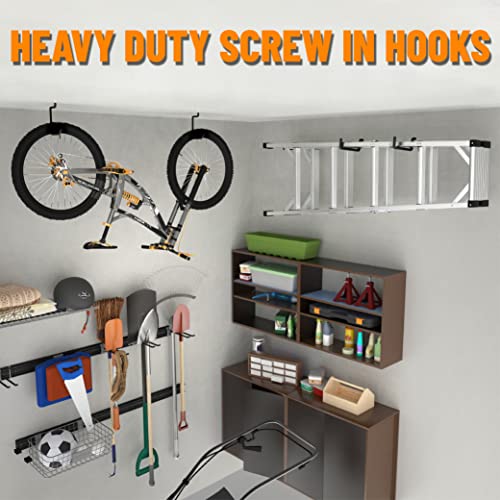 unp-POETISKE-Screw-in-Ladder-Bike-Hooks-Ceiling-Hanger-Wall-Mounted-Bicycle-Chair-Garage-Organization-Heavy-Duty-Vinyl-Coated-4Pack