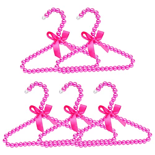 Zkbszn 5pcs/Set Baby Hangers for Clothes Kids Pet Pearl Clothes Rack Hangers Wardrobe Storage Baby Coat Dry Rack