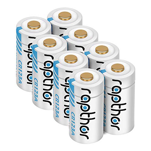 8-Pack CR123A Lithium Batteries for Arlo Wireless Security Camera and Flashlight [Can be Recharged]
