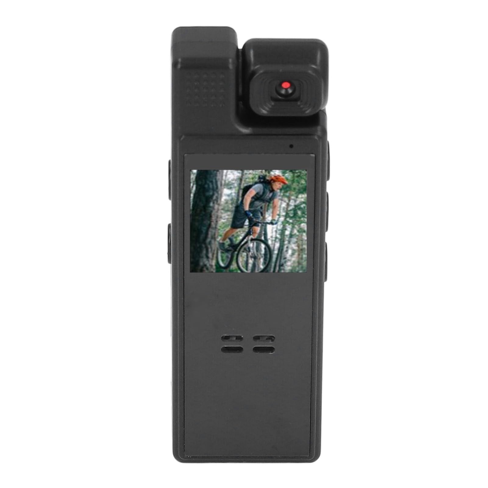 body camera, hd 1080p body cam with 180° rotating lens, mini wearable camera with back clip, built in wi fi hotspot, motion detection, law enforcement camcorder with audio &