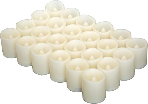CANDLE CHOICE Velas votivas sin llama que funcionan con pilas, pequeñas luces LED eléctricas parpadeantes realistas para mesa de boda, decoración de