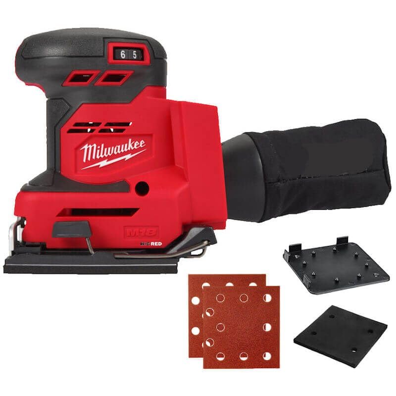 Milwaukee Smerigliatrice orbitale a batteria M18BQSS-0