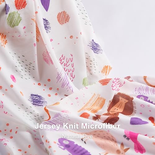Image of Baby Changing Pad Cover, Changing Table Cover for Girls Boys, Ultra Soft Breathable, 2 Pack Animal Graffiti & dot Printing