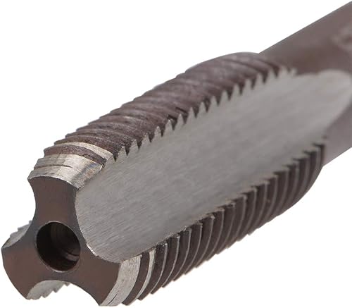 Miniatura 5 de uxcell Métrico M10 Rosca 1.25 Paso 3 Flautas Rectas Herramienta de aleación H2 Parte inferior de acero y Tornillo cónico Juego de roscado