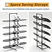 RENLXFI Freestanding Ski/snowboard Equipment Storage Rack, Movable Iron Snowboard Display Stand for Skis Resorts Shop, Ski Equipment Storage Cart(3 tier - Holds 3 Boards)