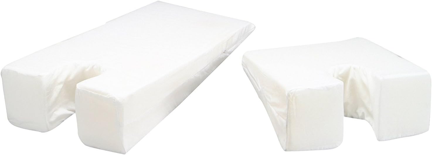 Hermell Face Down Pillow, U Shaped Wedge Foam, Gently Sloping, Minimizes Back Strain, With Removable Cover
