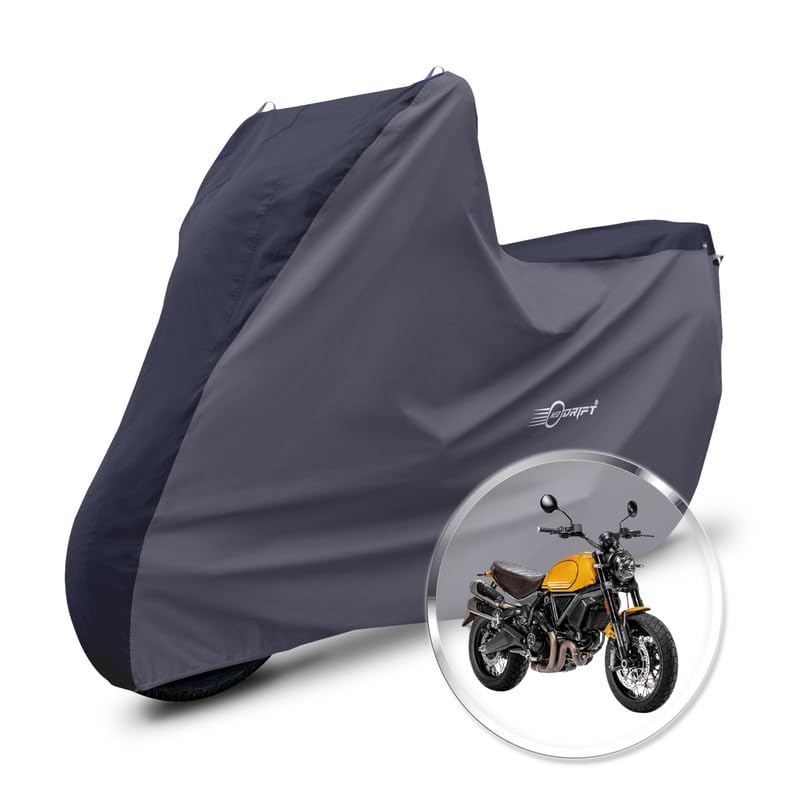 Image of Neodrift 'SuperMax' Bike Cover Suitable for Ducati Scrambler 1100 (All-Weather Motorcycle Protection, Water & UV Resistant, Dustproof, Windproof) (Colour: Black - D.Gray)