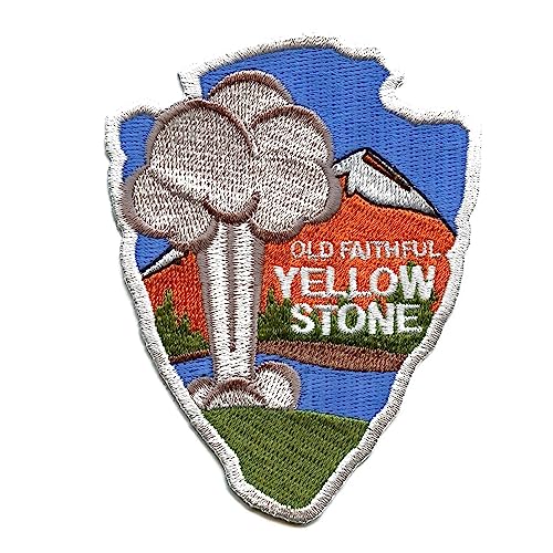 Yellowstone Old Faithful Travel Patch National Park Embroidered Iron On