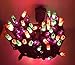 100 Ct Halloween String Light Set, Orange, Green, Purple, Black Cord