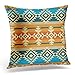 Topyee Housse de Coussin Motif Navajo géométrique Ethnique Mexicain péruvien Traditionnel Tribal 45 x 45 cm