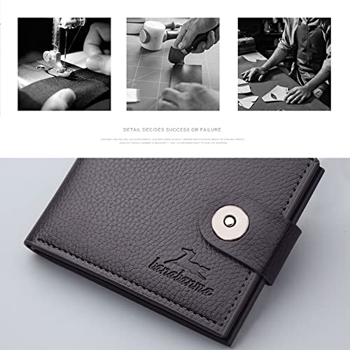 Image of Slim Wallet for Men with Coin Purse, Minimalist Wallet with Zipper, Bifold Mens Wallets with Credit Card Holder, PU Leather Men's Wallet with Money Clip, Carteras Para Hombres (BUCKLE COFFEE)