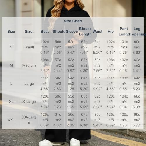 Womens Sweatsuits 2 Piece Set Hoodies Wide Leg Athleisure Loungewear Fall - image 4