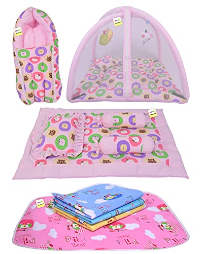 Image of Kwitchy Flat Bed Baby Bedding Set for New Born Essential Combo (0-6 Months) (4PCS Set)