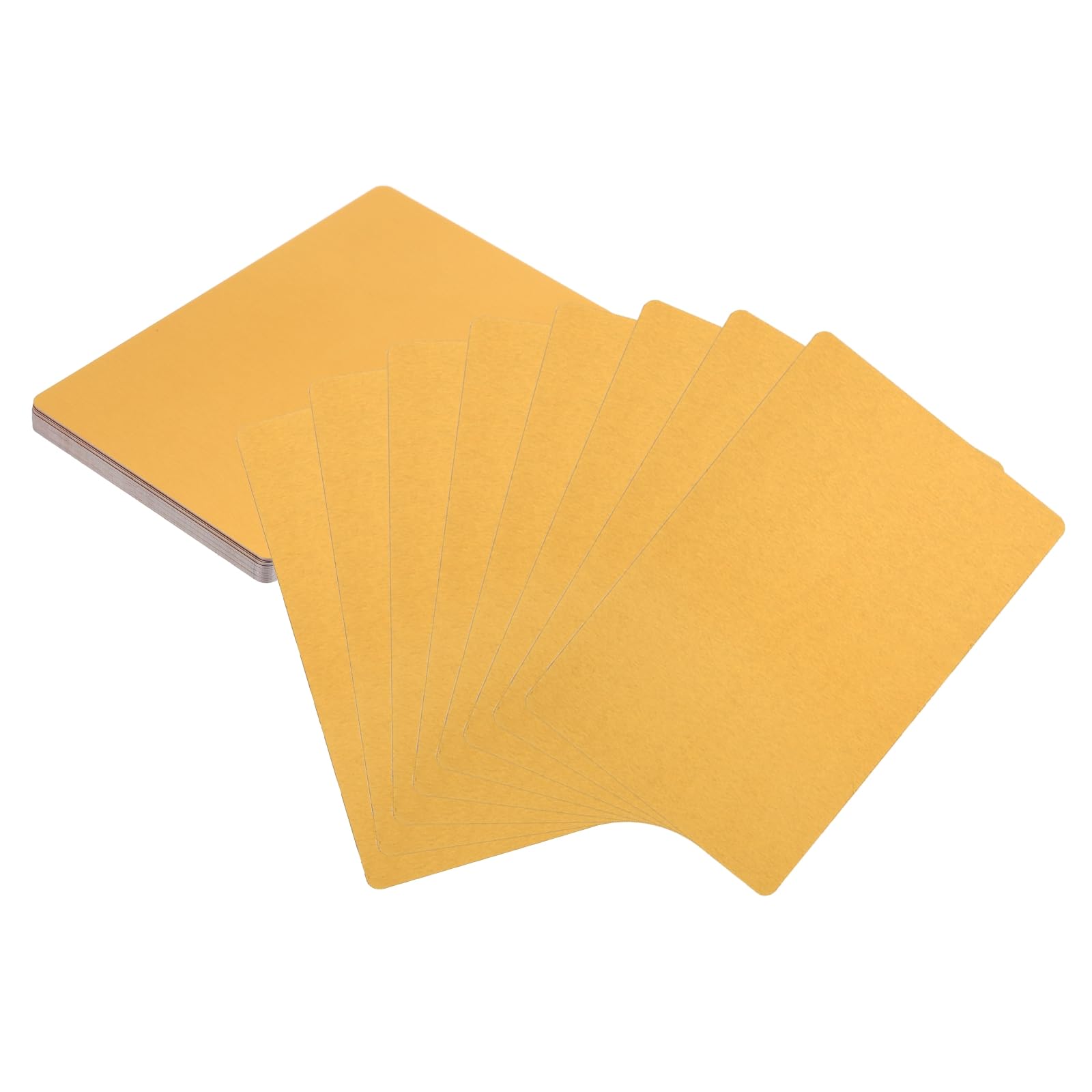 sourcing map 25pcs Metal Business Cards Blanks 3.4" x 2.1" x 0.01" Aluminum Laser Engraving Blank Name Custom Card CNC Engraving Sheets for House Office DIY Gift Plate Invitations, Gold