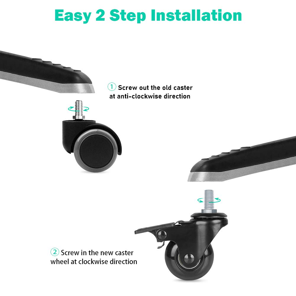 Hirate 2 Inch Caster Wheel With 3/8-16UNC Threaded Jamaica - View #9