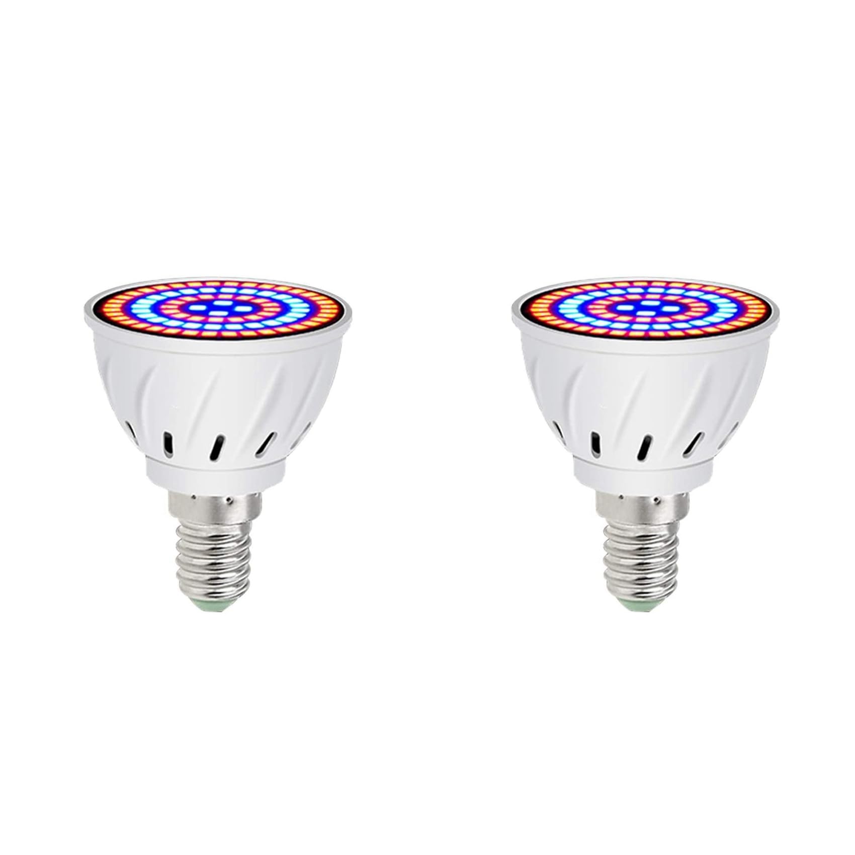 Hndhbfgrt 2X Grow Light Bulb 60 LEDs Plant Lights Full Spectrum for Indoor Plants Succulents Garden Flowers,E14,220V