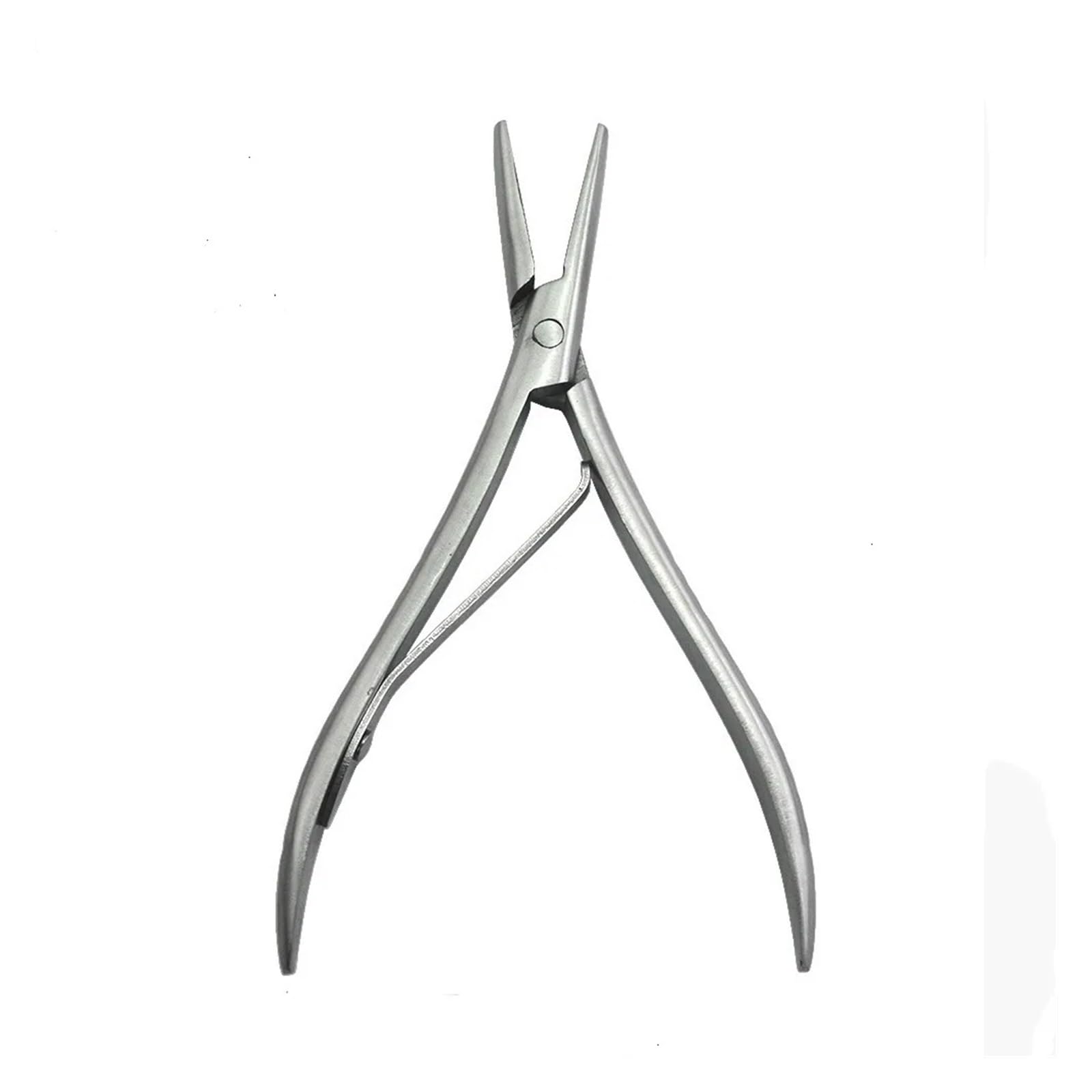 Mzsklw Black Hair Extension Pliers Hair Extension Clamp With Smooth Groove 7 Inch Flat Teeth Silver Stainless Steel Pliers Pre-Bonded Tools