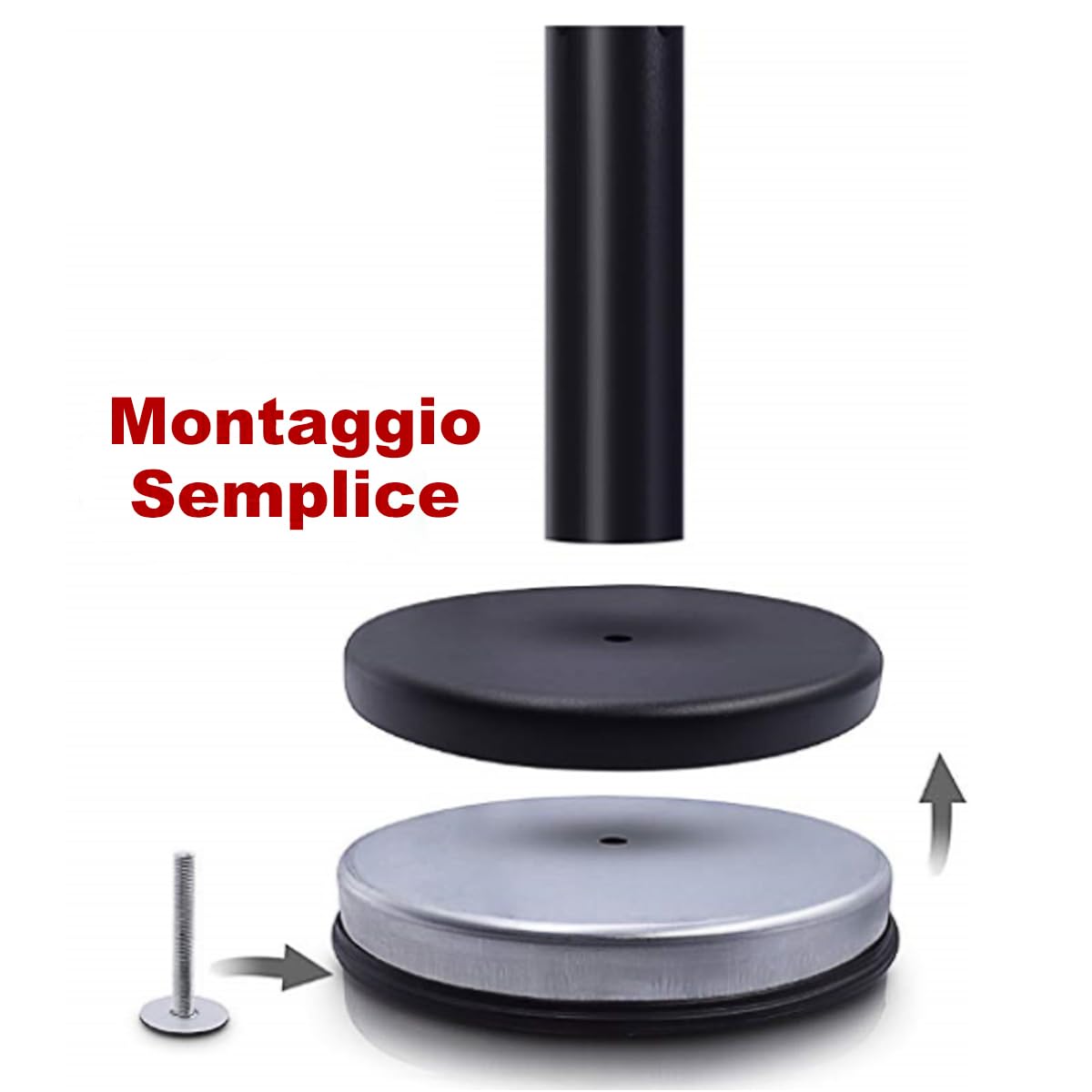 GYMAX Set di 4 Paletti per la Fila d'Attesa Neri con Corda Nera, Paletti di Guida Neri Retrattili con Cintura Retrattile di 2M, Paletti di Separazione Retrattili, Fila d'Attesa, Nero