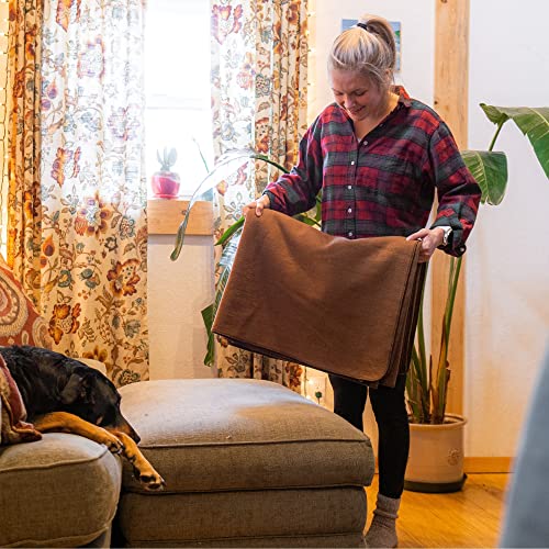 Arcturus Military Wool Blanket - 4.5 Lbs, Warm, Thick, Washable, Large 64" X 88" - Great For Camping, Outdoors, Sporting Events, And Survival Kits (Camel) #TOP4