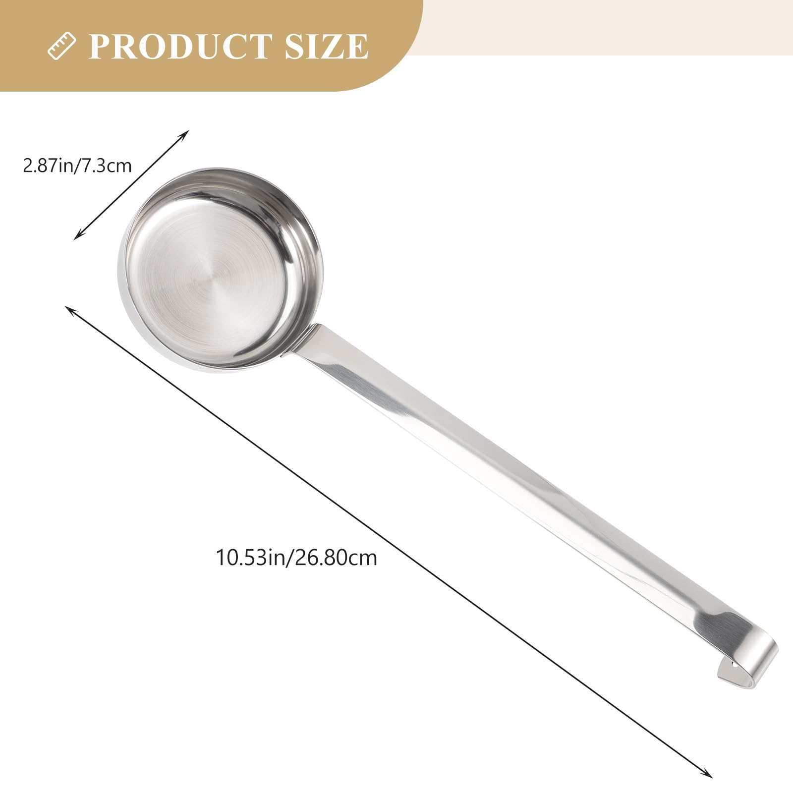 HEMOTON Pizza Sauce Spoon Portion Ladle Gravy Ladle Soup Portioner Gi Metal Pizza Peel Pizza Dough Docker Flat Bottom Ladle Portion Serving Spoon Frying Spoon Tomato Stainless Steel Bucket