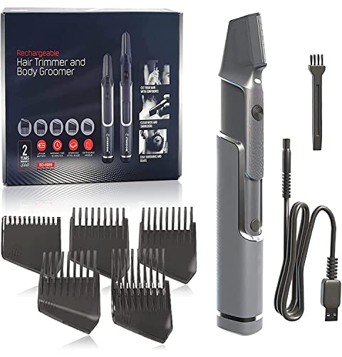 Titanium Trim Haarschneider , Professional Herren Haarschneidemaschine mit Edelstahlklingen ,USB Wiederaufladbar Haartrimmer 0mm Bart - Hair Stylt, Face & Body Trimmer Cover
